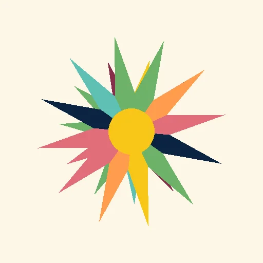 Minimalist rangoli with dots and curves