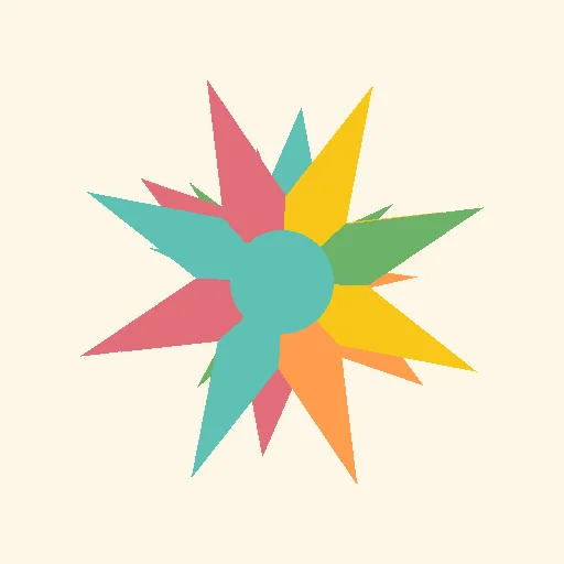 Beginner rangoli using rice flour and colour powders