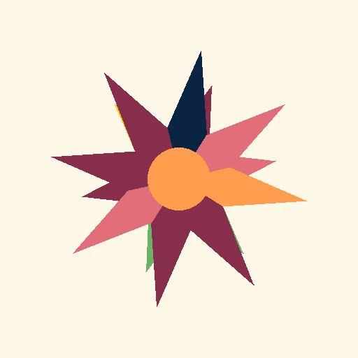 Easy lotus flower rangoli design