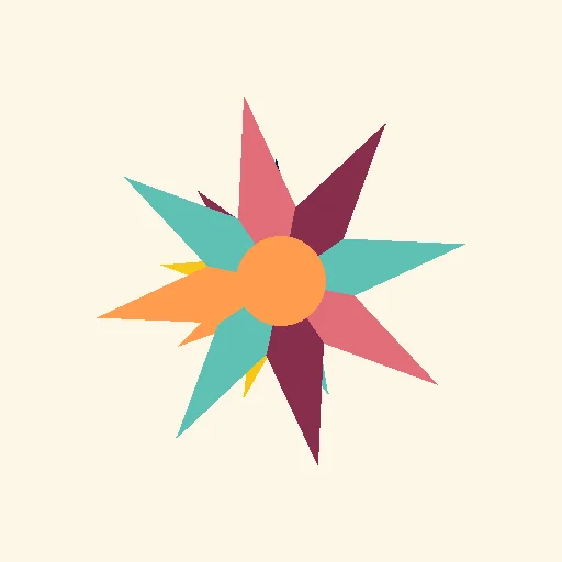 Beginner peacock-feather inspired rangoli