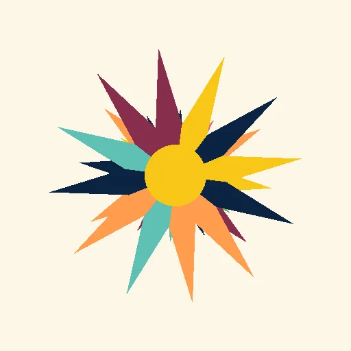 Rangoli design with paisley patterns