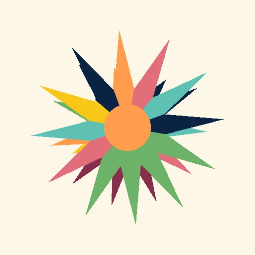 Simple triangular rangoli motif