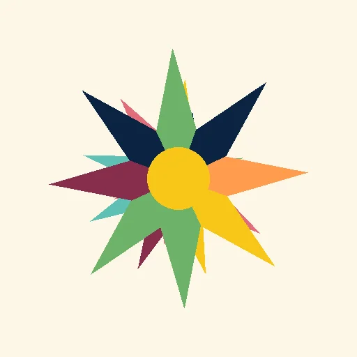 Basic rangoli using flower petals