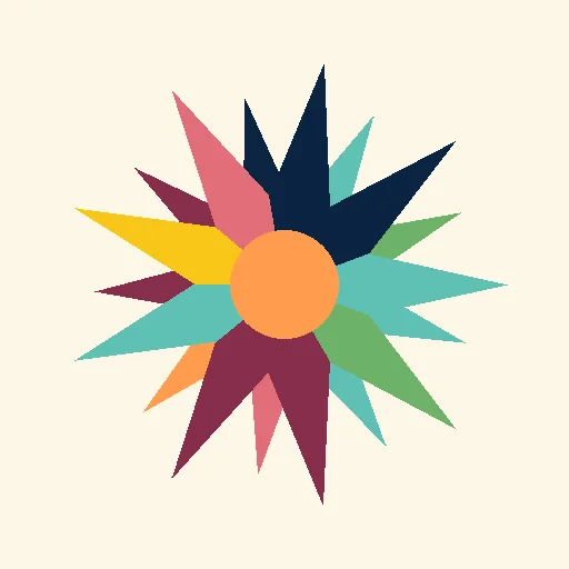 Beginner rangoli with star and circles