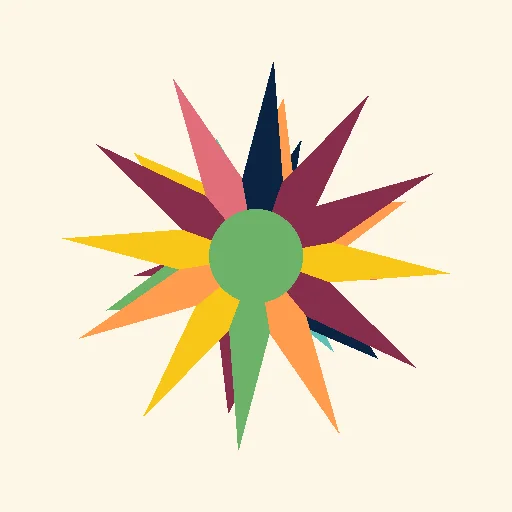 Peacock rangoli design with vibrant feathers