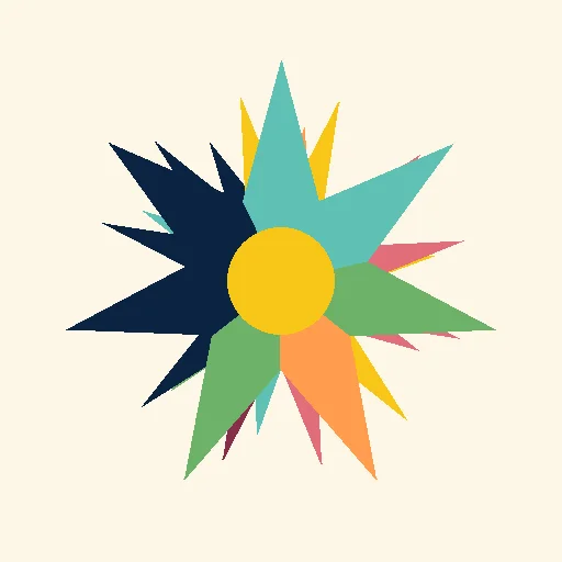 Colourful peacock rangoli pattern