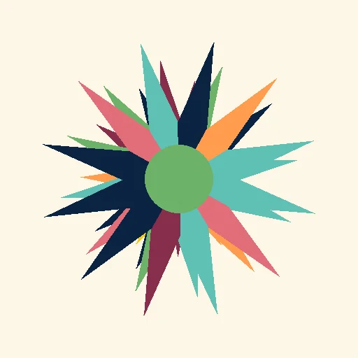 Lotus flower petal rangoli design