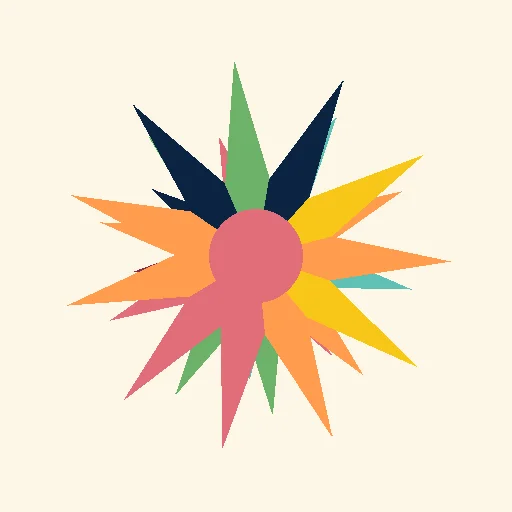 Petal rangoli with multiple flower varieties