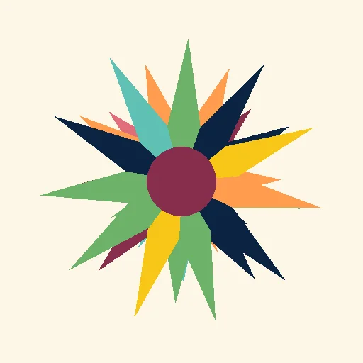 Modern hexagon rangoli design