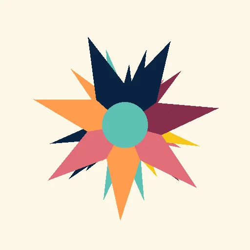 Colourful geometric rangoli pattern